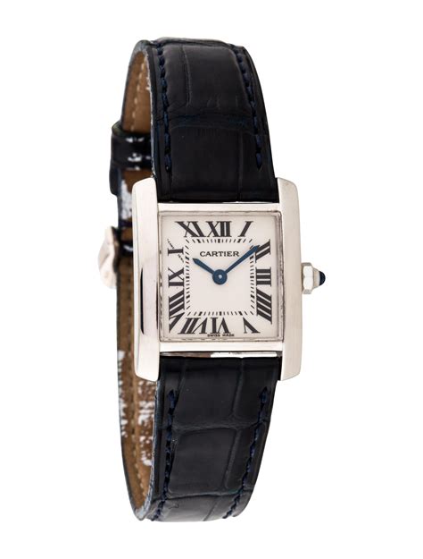 cartier white gold watch|cartier tank francaise white gold.